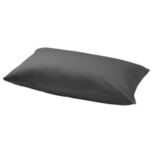 NATTJASMIN Pillowcase, dark grey, 65x100 cm