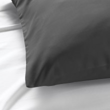NATTJASMIN Pillowcase, dark grey, 65x100 cm