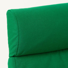 POÄNG Armchair and footstool, oak/Vissle deep green
