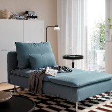 SÖDERHAMN أريكة طويلة, Fridtuna رمادي غامق-أزرق