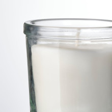 TRÅDCYPRESS شمعة معطرة في كأس, كتّان جديد/أبيض, 20 س