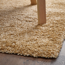 BREVBÄRARE Rug, high pile, deep beige, 133x195 cm