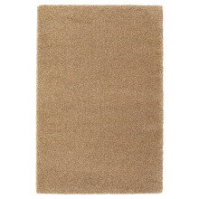 BREVBÄRARE Rug, high pile, deep beige, 133x195 cm