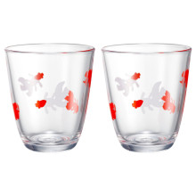 FÖSSTA Glass, goldfish, 30 cl