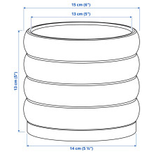 HASSELBUKETT آنية نباتات, داخلي/خارجي/بيج, 12 سم