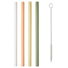 HUMLESUGA Drinking straws/cleanbrush set of 5, mixed colours