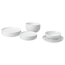 IKEA 365+ طقم تقديم من 18 قطعة., أبيض