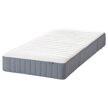LYNGÖR Divan bed, Valevåg firm/extra firm/light blue dark grey, 160x200 cm
