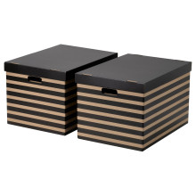 SVARTTRÄDA Box with lid, 35x50x31 cm