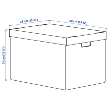 SVARTTRÄDA Box with lid, 35x50x31 cm
