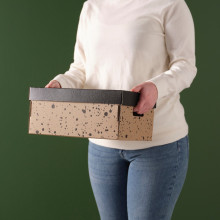 SVARTTRÄDA Box with lid, 25x35x16 cm