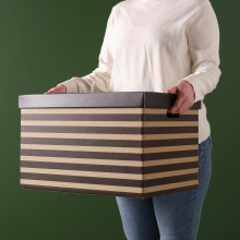 SVARTTRÄDA Box with lid, 35x50x31 cm