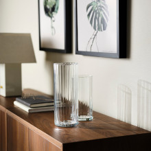 PÄRLGLADA Vase, clear glass, 24 cm