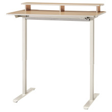 TRAVSPORT / MARKUS Desk and chair, electric oak effect/beige dark grey