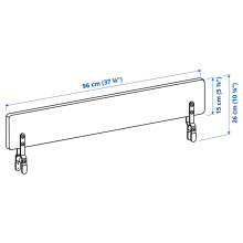 KLIPPUGGLA Bed frame with storage, white/incl guard rail, 90x200 cm