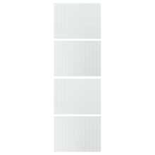 LUNDBRÄSMA 4 ألواح لهيكل باب سحّاب, زجاج مربعات, 75x236 سم