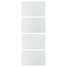 LUNDBRÄSMA 4 ألواح لهيكل باب سحّاب, زجاج مربعات, 75x201 سم