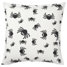 KUSTFYR Cushion cover, mixed patterns white/black, 50x50 cm