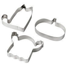 KUSTFYR Pastry cutter, set of 3, stainless steel