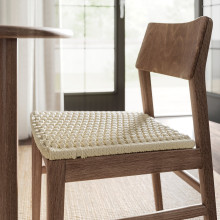 TONSTAD / SKANSNÄS طاولة و 4 كراسي, قشرة سنديان بني/بني زان, 140/196x85 سم