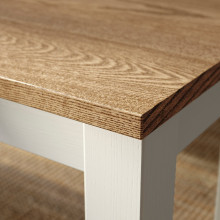 ÅLHULT / ÅLHULT Table and 2 benches, beige/brown/beige/brown, 120x80 cm