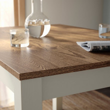 ÅLHULT / ÅLHULT Table and 2 benches, beige/brown/beige/brown, 120x80 cm