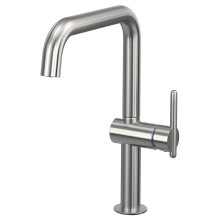 MÖRKASJÖN Kitchen mixer tap single side lever, stainless steel colour