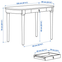 ROSENTORP مكتب, أبيض, 120x60 سم