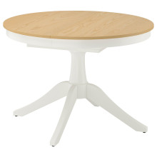 ROSENTORP Extendable table, ash veneer/white, 43 1/4/61 