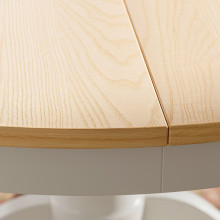 ROSENTORP Extendable table, ash veneer/white, 43 1/4/61 