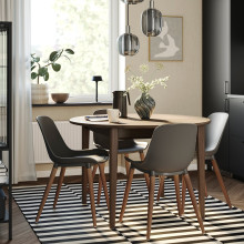 SKANSNÄS / GRÖNSTA Table and 4 chairs, brown beech/in/outdoor grey, 115/170 cm