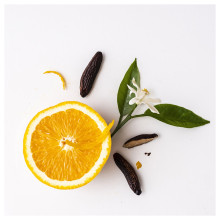 SNÖSISKA شمعة معطرة في كأس مع غطاء/فتيلتان, تونكا وزهر البرتقال وردي فاتح, 20 س