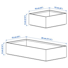 STEGESUND صندوق طقم من 2., خيزران فاتح