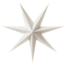 STRÅLA Lamp shade, paper star/lace white, 90 cm
