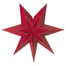 STRÅLA Lamp shade, paper star/red, 56 cm