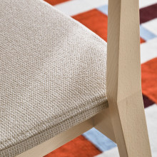 TONSTAD / STOCKHOLM Table and 4 chairs, off-white/dark brown ash veneer Tresund, 150x80 cm