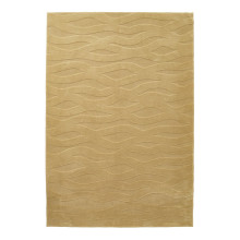 VÄXELFEL Rug, low pile, yellow-brown, 133x195 cm