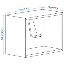 YXSTABY صندوق عرض وحدة تحكم الألعاب, أسود, 22x12x16 سم