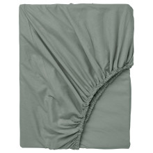 DVALA Fitted sheet, grey-green, 120x200 cm