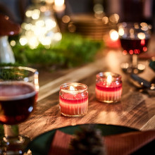 HÖKGÖK شمعة معطرة في كأس, كلمنتينة وقرنفل برتقالي, 12 س