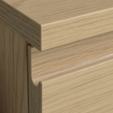 STORKLINTA خزانة بـ 3 أدراج, شكل السنديان, 70x50x75 سم