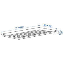 BAGGMUCK لبادة أحذية, داخلي/خارجي/أحمر, 71x35 سم