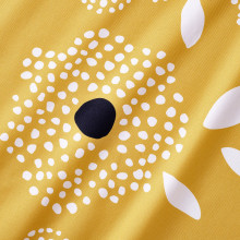 KLIPPAN غطاء كنبة مقعدين, Tingetorp أصفر/ أبيض/نقش زهور