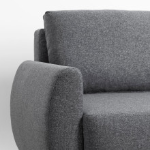 GRUNNARP كنبة-تخت 3 مقاعد, Gunnared رمادي معتدل