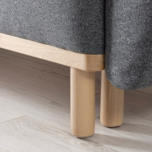 GRUNNARP كنبة-تخت 3 مقاعد, Gunnared رمادي معتدل