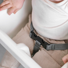 ANTILOP كرسي مرتفع مع صينية, أبيض/أبيض