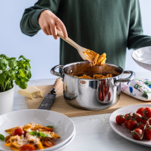 STRÅLFENA ملعقة طهي, بتولا صلب, 29 سم