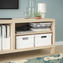 FJÄDERHARV صندوق تخزين مع غطاء, أبيض, 25x35x16 سم