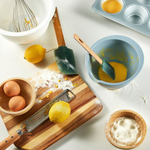 PONNYFISK سلطانية خلط, رمادي فاتح-أزرق, 1 ل
