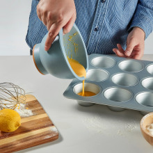 PONNYFISK سلطانية خلط, رمادي فاتح-أزرق, 1 ل